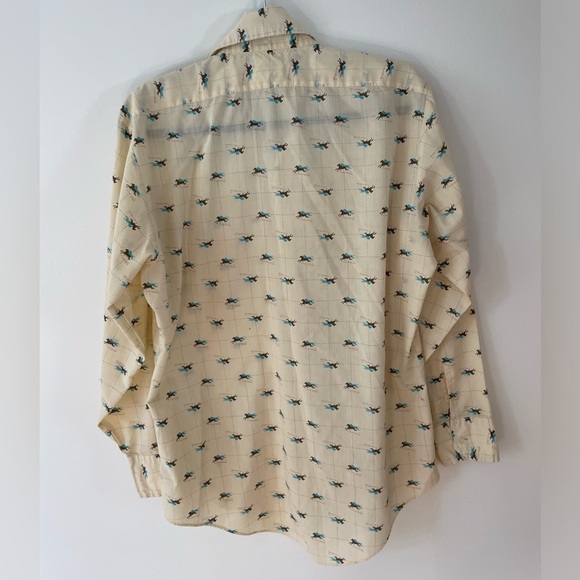 Unisex Vintage Champion Western Rodeo pattern long sleeve button up shirt in M - Picture 2 of 13